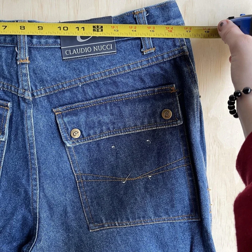 Vintage Y2K Claudio‎ Nucci Cargo Jeans Mens 34x30 Denim Straight Cargo Utility